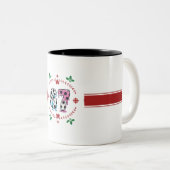 Festive Holiday 67 Soccer Ice Cream Drip Mug,  ツートーンマグカップ (正面右)