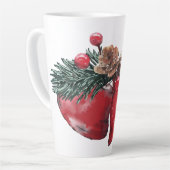 Festive Holiday Bells Latte Mug カフェラテマグ (左アングル)