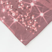 Festive Holiday Blush Pink Christmas Trees Bows フリースブランケット (角)