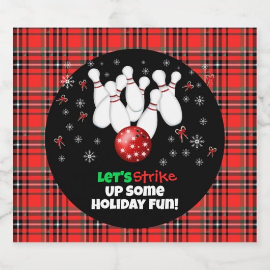 Festive Holiday Bowling  ビールラベル (シングルラベル)