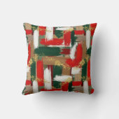 Festive holiday brush plaid  クッション (裏面)