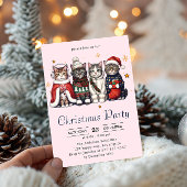  Festive Holiday Cat | Cute Christmas Cats Party   招待状