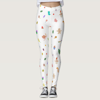 Festive Holiday Christmas Leggings Pants for Women レギンス