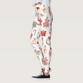 Festive Holiday Christmas Pants for Women レギンス (左)