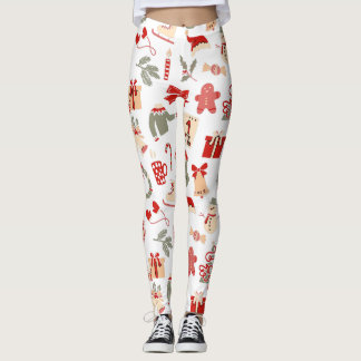 Festive Holiday Christmas Pants for Women レギンス
