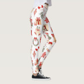 Festive Holiday Christmas Pants for Women レギンス (右)