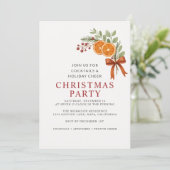 Festive Holiday Christmas Party Botanical 招待状 (スタンド正面)