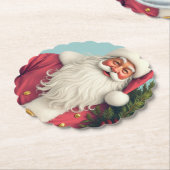 Festive Holiday Designed ペーパーコースター (アングル)