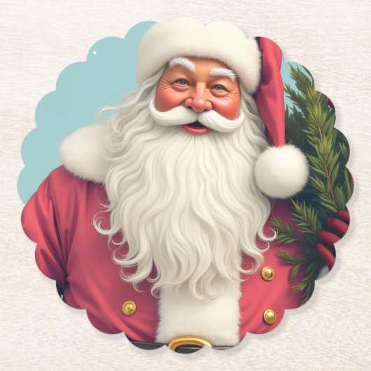 Festive Holiday Designed ペーパーコースター (正面)