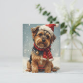 Festive Holiday Dog Flat Holiday Card シーズンカード (スタンド正面)