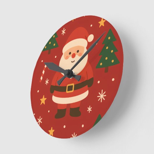 Festive Holiday Glow ラウンド壁時計 (傾斜)