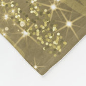 Festive Holiday Gold Christmas Trees w/ Bows フリースブランケット (角)