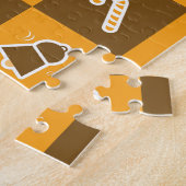 Festive Holiday Grid Pattern ジグソーパズル (側面)