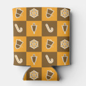 Festive Holiday Grid Pattern 缶クーラー (裏面)