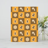 Festive Holiday Grid Pattern Scrapbook Paper (スタンド正面)