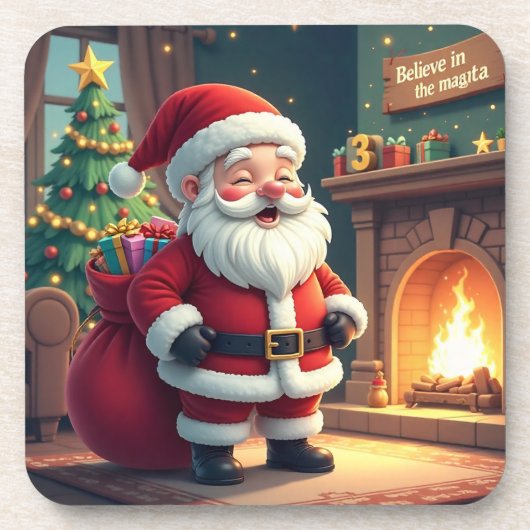 Festive Holiday Home Accent - Christmas Decorative コースター (正面)