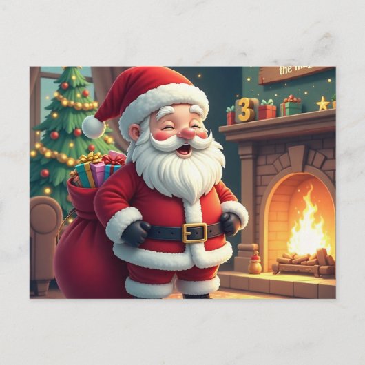 Festive Holiday Home Accent - Christmas Decorative シーズンポストカード (正面)