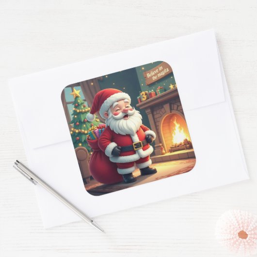 Festive Holiday Home Accent - Christmas Decorative スクエアシール (封筒)