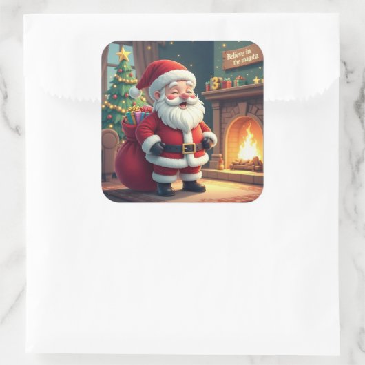 Festive Holiday Home Accent - Christmas Decorative スクエアシール (バッグ)