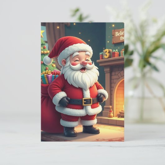 Festive Holiday Home Accent - Christmas Decorative 出欠カード (スタンド正面)