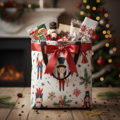 Festive Holiday Nutcracker Christmas Reusable トートバッグ