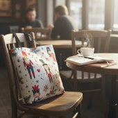 Festive Holiday Nutcracker Christmas Reusable トートバッグ