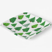 Festive Holiday Party Christmas Trees ペーパープレート (傾斜あり)