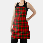 Festive Holiday Red and Green Scottish Plaid エプロン (インサイチュ)