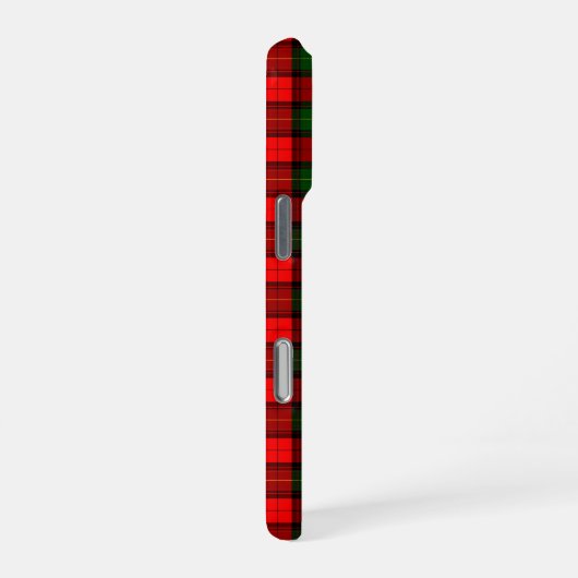 Festive Holiday Red and Green Scottish Plaid iPhoneケース (右側面)