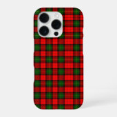 Festive Holiday Red and Green Scottish Plaid iPhoneケース (裏面)