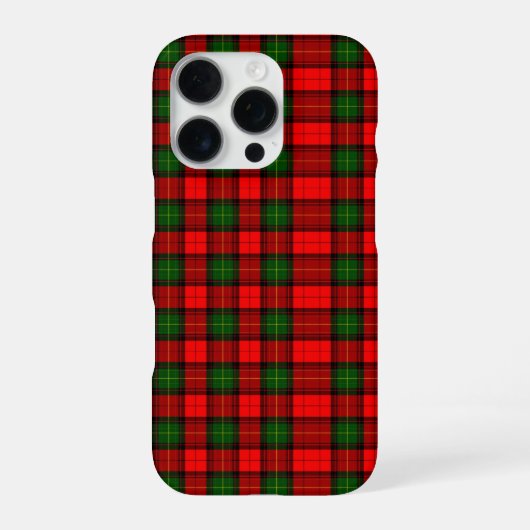 Festive Holiday Red and Green Scottish Plaid iPhoneケース (裏面)