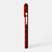 Festive Holiday Red and Green Scottish Plaid iPhoneケース (左側面)