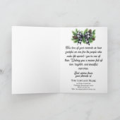 Festive Holiday Wreath Merry Christmas Non-Photo カード (内部)