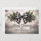 Festive Holiday Wreath Merry Christmas Non-Photo シーズンカード (正面)