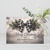 Festive Holiday Wreath Merry Christmas Non-Photo シーズンカード (スタンド正面)