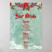 Festive Holidays Bar Menu Winter themed ポスター (正面)