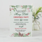 Festive Holly Border Christmas Party 招待状 (スタンド正面)