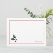 Festive Holly Customizable Stationery (スタンド正面)