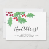 Festive Holly New Address Moving 案内状 (正面)