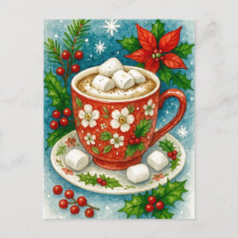 Festive Hot Cocoa Christmas Postcard シーズンポストカード