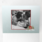 Festive Houses Trifold Christmas Holiday Card 三つ折り招待状 (内部最初)