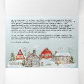 Festive Houses Trifold Christmas Holiday Card 三つ折り招待状 (内部中)