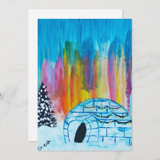 Festive Igloo シーズンカード (正面/裏面)