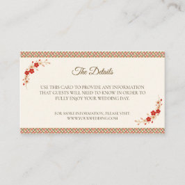 Festive Japanese Blossom Details Card エンクロージャーカード