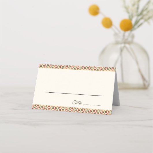 Festive Japanese Blossom Place Card プレイスカード (正面)