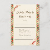 Festive Japanese Blossom RSVP Card (正面)