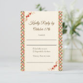 Festive Japanese Blossom RSVP Card (スタンド正面)