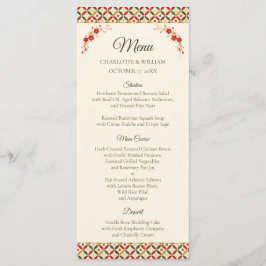 Festive Japanese Blossom Wedding Menu メニュー