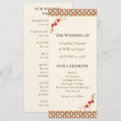 Festive Japanese Blossom Wedding Program プログラム (正面/裏面)