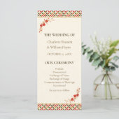 Festive Japanese Blossom Wedding Program プログラム (スタンド正面)